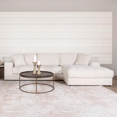 Richmond 2,5-zits Loungebank 'Santos' Rechts, Chenille, kleur Beige