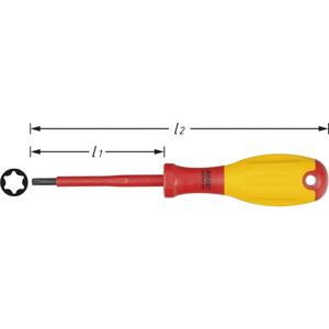 Hazet HAZET Torx-schroevendraaier VDE Grootte T 25 Koplengte: 80 mm 1 stuk(s)