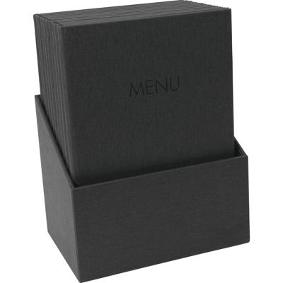 Sigel SM200 Menumap DIN A4 10 stuk(s) Incl. opbergdoos Zwart