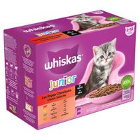 Whiskas Junior Classic Selectie in saus multipack (12 x 85 g) 4 verpakkingen (48 x 85 g) - thumbnail