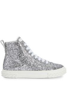 Giuseppe Zanotti baskets montantes Ecoblabber à paillettes - Argent