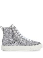 Giuseppe Zanotti baskets montantes Ecoblabber à paillettes - Argent