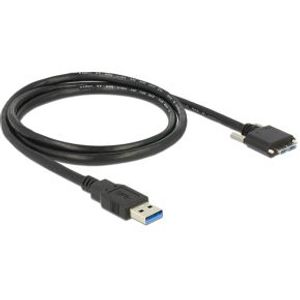 DeLOCK 1m USB 3.0 USB-kabel USB 3.2 Gen 1 (3.1 Gen 1) USB A Micro-USB B Zwart