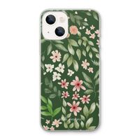 Botanical green sweet flower heaven: iPhone 13 Transparant Hoesje