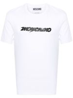 Moschino t-shirt en coton mélangé à logo imprimé - Blanc