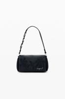 Kleine tas met bloemenreliëf - BLACK - U