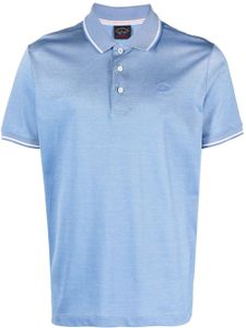 Paul & Shark polo en coton à logo brodé - Bleu