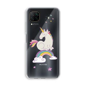 Regenboog eenhoorn: Huawei P40 Lite Transparant Hoesje