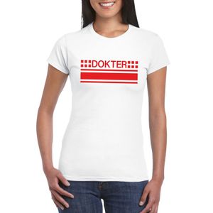 Dokter logo t-shirt wit voor dames