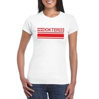 Dokter logo t-shirt wit voor dames - thumbnail