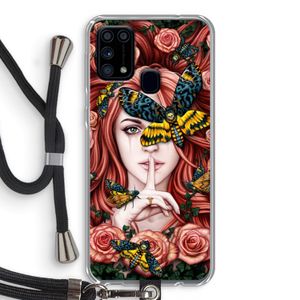 Lady Moth: Samsung Galaxy M31 Transparant Hoesje met koord
