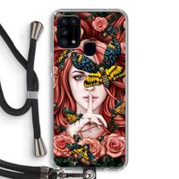 Lady Moth: Samsung Galaxy M31 Transparant Hoesje met koord