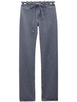 Filippa K lace-waist straight-leg jeans - Gris