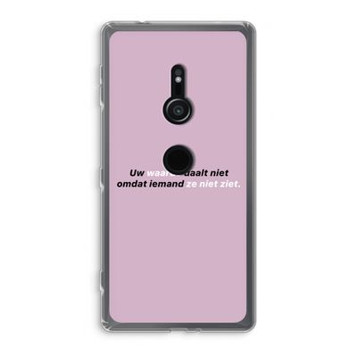 uw waarde daalt niet: Sony Xperia XZ2 Transparant Hoesje