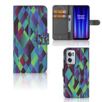 OnePlus Nord CE 2 | Book Case | Abstract Green Blue