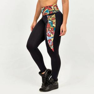 Pariz One - Dames inverse sportlegging met graffiti design Pariz One - Dames inverse sportlegging met graffiti design