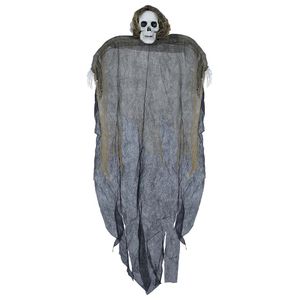 Halloween/horror thema hang decoratie Skelet/Zombie - met gescheurde kleding - griezel pop - 120 cm