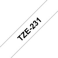 Brother TZe-231 Labeltape Kunststof Tapekleur: Wit Tekstkleur: Zwart 12 mm 8 m