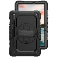 Casecentive Handstrap Pro Hardcase met handvat Galaxy Tab S8 2022 zwart - 8720153794718