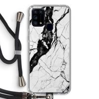 Witte marmer 2: Samsung Galaxy M31 Transparant Hoesje met koord