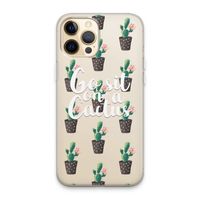 Cactus quote: iPhone 13 Pro Max Transparant Hoesje