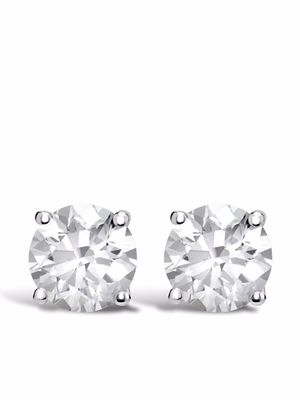 Pragnell Vintage puces d'oreilles en or blanc 18ct pavées de diamants - Argent