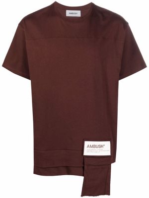 AMBUSH t-shirt à empiècement de poche - Marron