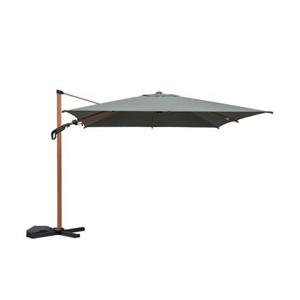 sweeek - Rechthoekige parasol 3x4m, mast met houtlook