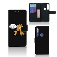 Motorola One Action Leuk Hoesje Giraffe - thumbnail