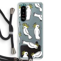 Papegaai: Sony Xperia 5 III Transparant Hoesje met koord