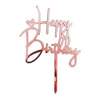 Happy Birthday Cake Topper (Rosé) #1