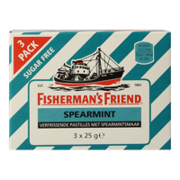 Fisherman's Friend Spearmint suikervrij 3-pack 25 Gram