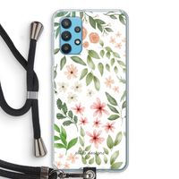 Botanical sweet flower heaven: Samsung Galaxy A32 4G Transparant Hoesje met koord