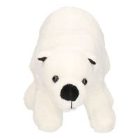 Witte pluche ijsbeer knuffel 21 cm - thumbnail