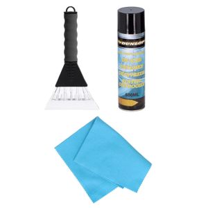 Autoramen IJskrabber soft grip 26 cm met ruitenontdooi spray en anti-condens doek