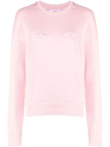 Chiara Ferragni sweat à broderies Eye Star - Rose