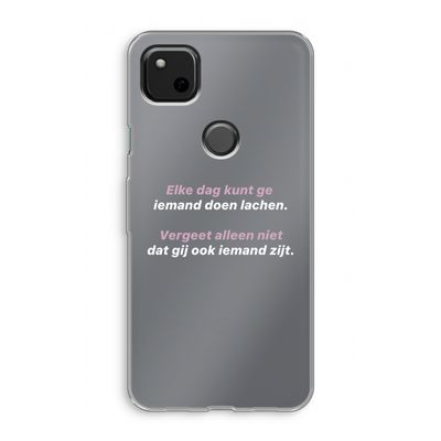gij zijt ook iemand: Google Pixel 4a Transparant Hoesje