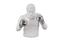 Decoratiefiguur BOXER 50 cm wit zilver - 48034