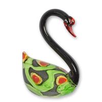 A MURANO STYLE GLASS FIGURINE OF A SWAN