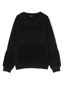 Balmain Kids sweat à logo imprimé - Noir