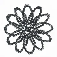 Mondoni knotnetje parels zwart