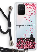 Hartjes en kusjes: Samsung Galaxy S10 Lite Transparant Hoesje met koord