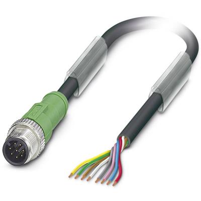 Phoenix Contact 1522516 Sensor/actuator connector, geassembleerd M12 Aantal polen (sensoren): 8 Stekker, recht 5.00 m 1 stuk(s) Piece