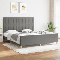Bedframe zonder matras stof donkergrijs 180x200 cm