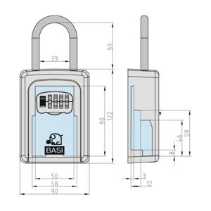 Basi 2101-0005-1114 SSZ 200B Sleutelkluis Cijferslot