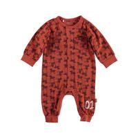 B.E.S.S boxpak met all over print bruin - thumbnail