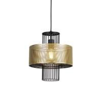 QAZQA Design hanglamp goud met zwart 30 cm - Tess