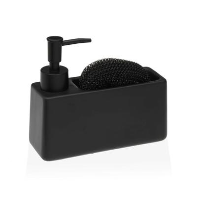 Schuurspons Versa Zwart Keramisch Plastic 6,3 x 14,5 x 16,8 cm