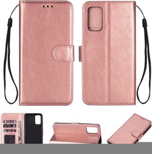 Samsung Galaxy A72 hoesje - Bookcase - Pasjeshouder - Portemonnee - Koord - Kunstleer - Roze