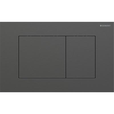 Geberit Drukplaat Sigma 40, 2-toets Square RVS Zwart Chroom